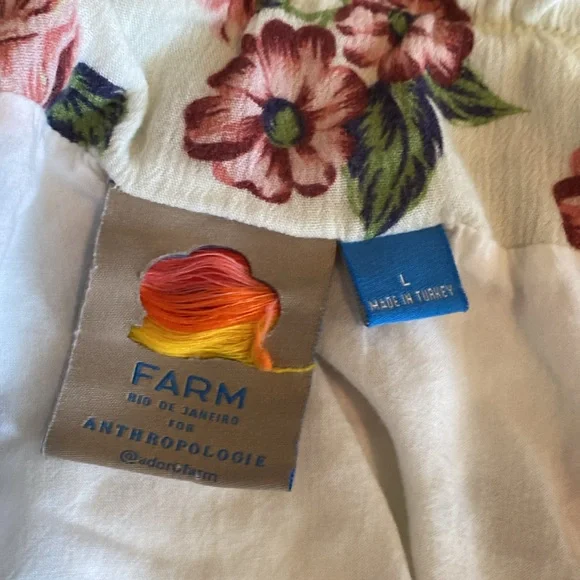 FARM RIO Anthropologie Floral Print Dress SIZE LARGE - Picture 2 of 3